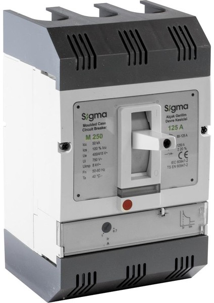 3M250160 3X160A 50KA Termik Manyetik Şalter 112-160A Ayarlı