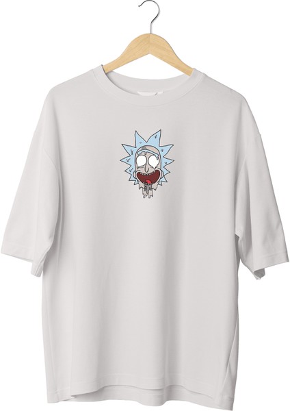 Rick Baskılı Oversize T-Shirt Erkek Oversize T-Shirt Kadın Oversize T-Shirt