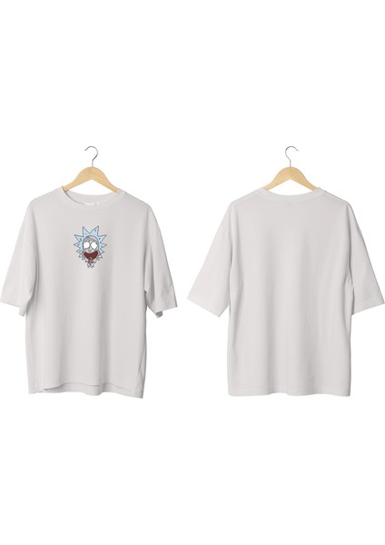 Rick Baskılı Oversize T-Shirt Erkek Oversize T-Shirt Kadın Oversize T-Shirt modelleri