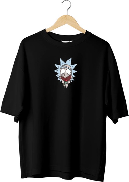 Rick Baskılı Oversize T-Shirt Erkek Oversize T-Shirt Kadın Oversize T-Shirt