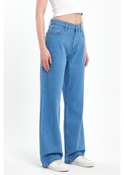Alexandra 010 Wıde Leg Fıt Denim Pantolon 0916 indirimleri