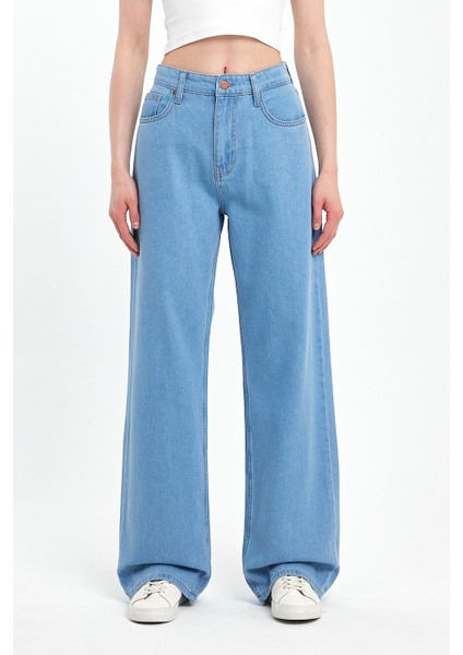 Alexandra 010 Wıde Leg Fıt Denim Pantolon 0916