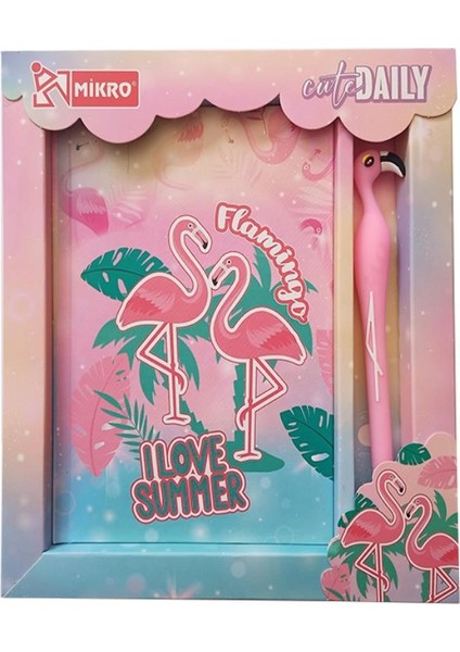 Hatıra Defteri Kilitli Kız Modeli Günlük Defteri Flamingo Kutulu 80 Yaprak Çizgili 1 Adet I Love Su mm er fiyatları
