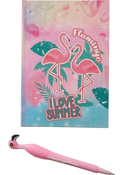 Hatıra Defteri Kilitli Kız Modeli Günlük Defteri Flamingo Kutulu 80 Yaprak Çizgili 1 Adet I Love Su mm er modelleri