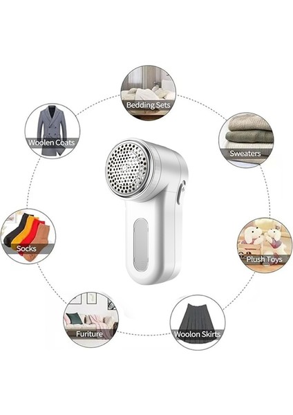Auhma Lüks Şarjlı Tiftik Tüy Temizleme Makinesi Lint Remover