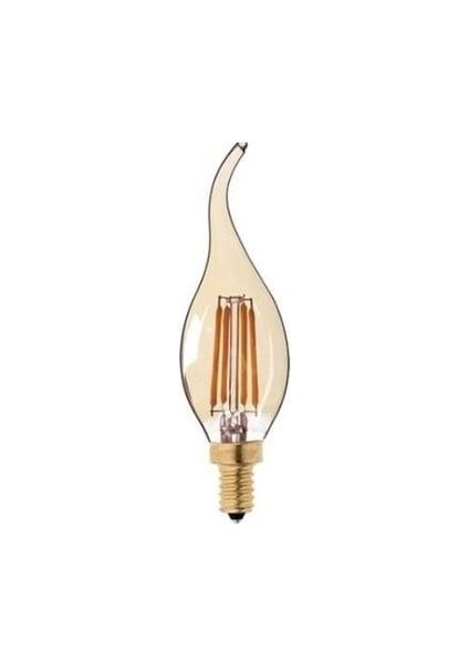 CT-4281 4 Watt Rustik LED Kıvrık Buji Ampul E14 Amber