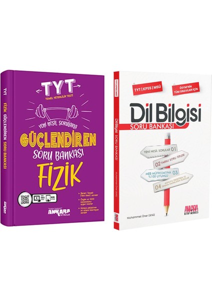 TYT Güçlendiren Fizik - AKM Dil Bilgisi Soru Bankası 2'li Set