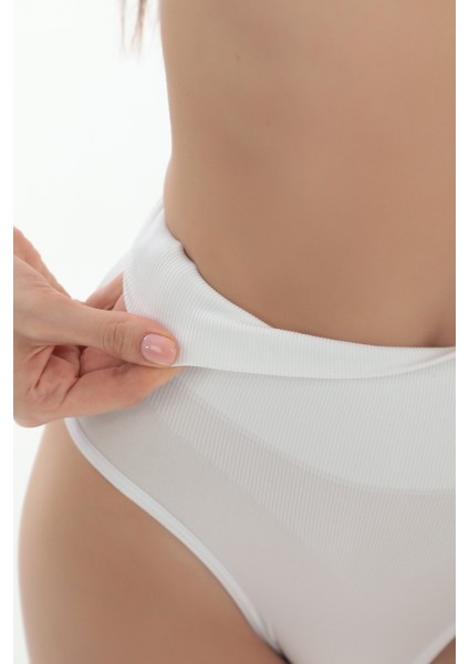 Karın Toparlayıcı Sıkılaştırıcı Slip Dikişsiz Iz Yapmaz Beyaz Renk Kadın Külot Korse modelleri