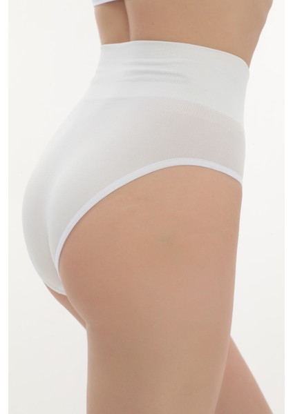 Karın Toparlayıcı Sıkılaştırıcı Slip Dikişsiz Iz Yapmaz Beyaz Renk Kadın Külot Korse fırsatları