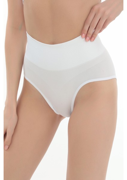 Karın Toparlayıcı Sıkılaştırıcı Slip Dikişsiz Iz Yapmaz Beyaz Renk Kadın Külot Korse indirimleri