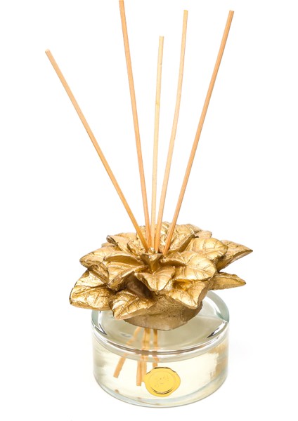 150 ml Gold Çiçek Taşlı Bambu Çubuklu Apple&cınnamon Oda Kokusu