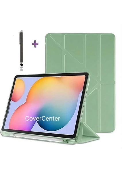 Cover Center Samsung Galaxy Tab S6 Lite P610 Uyumlu Uyku Modlu Kalem Bölmeli Standlı Katlanabilir Deri Kılıf