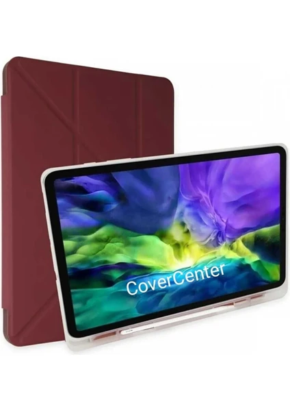 Cover Center Samsung Galaxy Tab S8 T700 11 Inç Uyumlu Uyku Modlu Kalem Bölmeli Standlı Katlanabilir Deri Kılıf