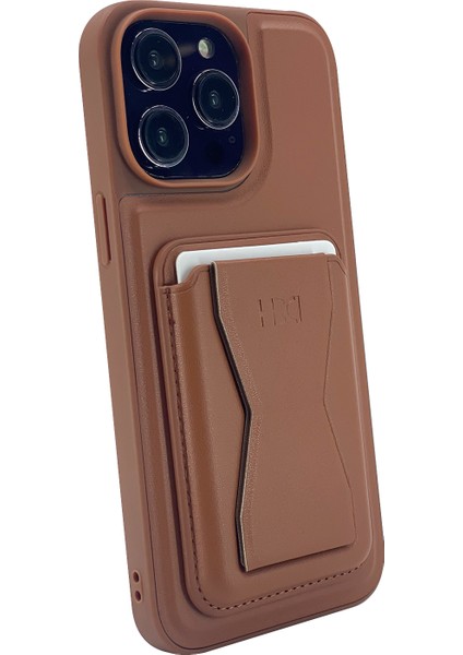 Apple iPhone 13 Pro Max Uyumlu Deri Purse Seri Arka Koruma Kılıf