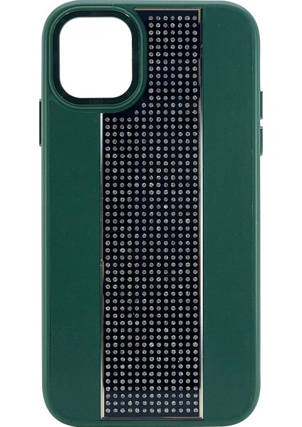 Apple iPhone 14 Plus Uyumlu Taşlı Deri Seri Arka Koruma Kılıf