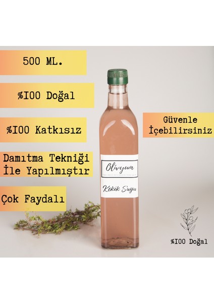 Kekik Suyu 500 ml Cam Şişe