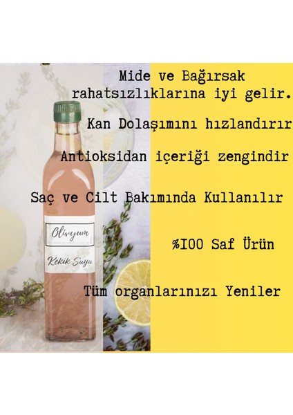 Kekik Suyu 500 ml Cam Şişe