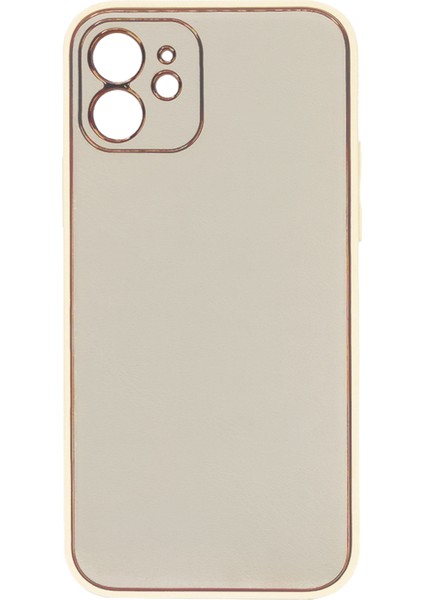 Apple iPhone 12 Uyumlu Coco Leather Seri Arka Koruma Kılıf