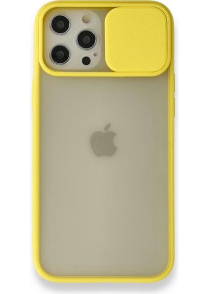 Apple iPhone 12 Pro Max Uyumlu Buzlu Kızaklı Kamera Korumalı Arka Koruma Kılıf