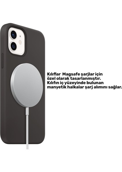 Apple iPhone 12 Pro Max Uyumlu Magsafe Wireles Seri Arka Koruma Kılıf