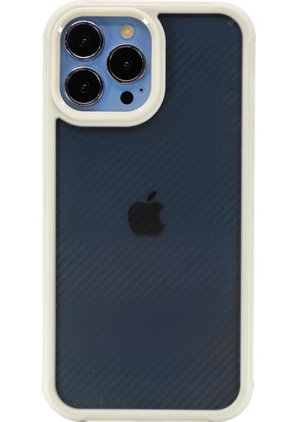 Apple iPhone 13 Pro Uyumlu Karbon Inoks Seri Arka Koruma Kılıf