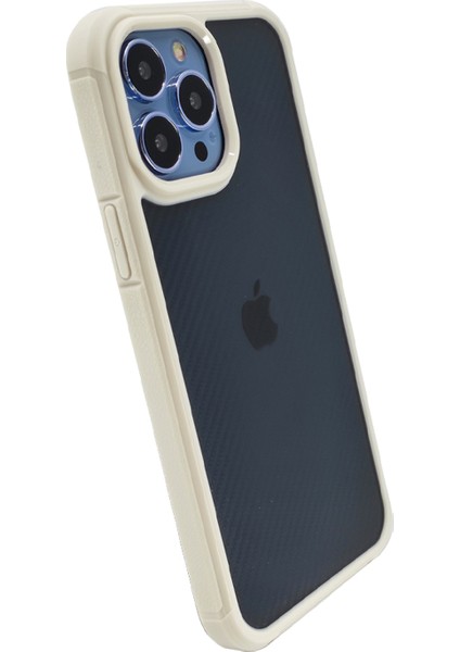 Apple iPhone 13 Pro Uyumlu Karbon Inoks Seri Arka Koruma Kılıf