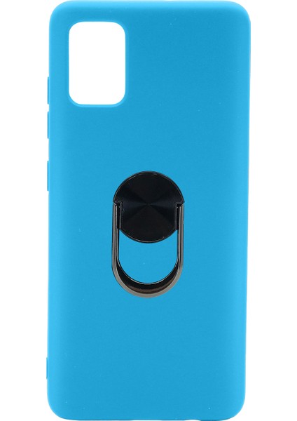 Samsung Galaxy A71 Uyumlu Leather Ring Nano Arka Koruma Kılıf