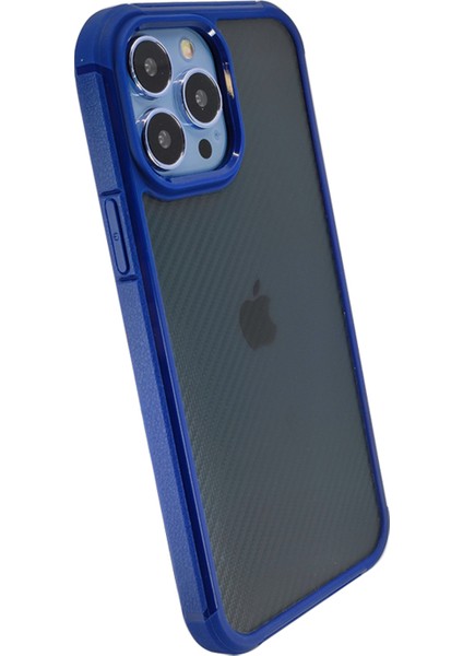 Apple iPhone 13 Pro Uyumlu Karbon Inoks Seri Arka Koruma Kılıf
