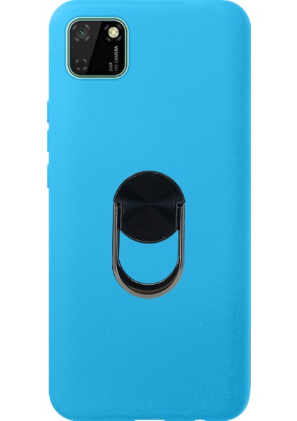 Huawei Y5P Uyumlu Leather Ring Nano Arka Koruma Kılıf