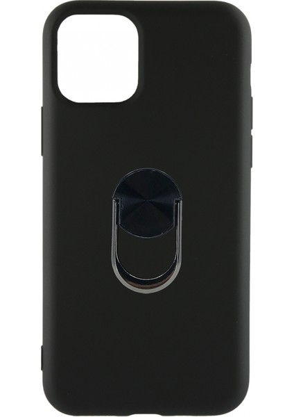 Apple iPhone 11 Pro Max Uyumlu Leather Ring Nano Arka Koruma Kılıf