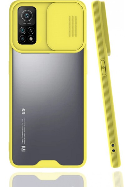 Xiaomi Mi 10T Uyumlu Platin Kamera Kızaklı Arka Koruma Kılıf