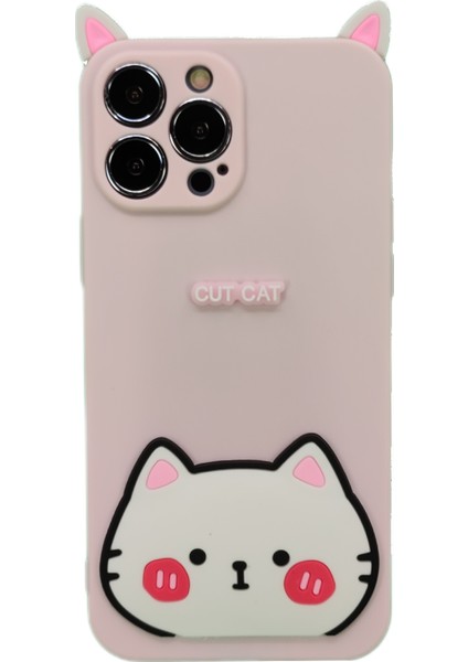 Apple iPhone 13 Pro Max Uyumlu Cartoon Case Seri Arka Koruma Kılıf