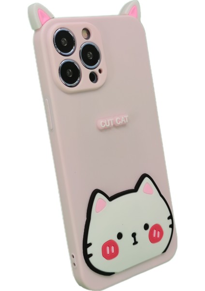 Apple iPhone 13 Pro Max Uyumlu Cartoon Case Seri Arka Koruma Kılıf