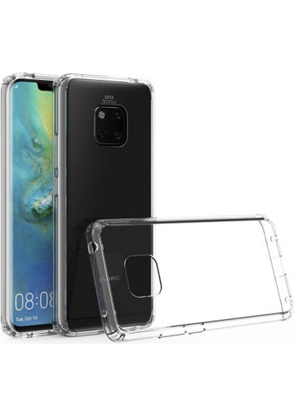 Huawei Mate 20 Pro Uyumlu Tıpalı Şeffaf Seri Arka Koruma Kılıf