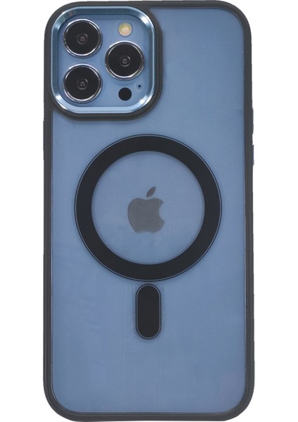 Apple iPhone 13 Pro Max Uyumlu Kamera Çerçeveli Magsafe Arka Koruma Kılıf
