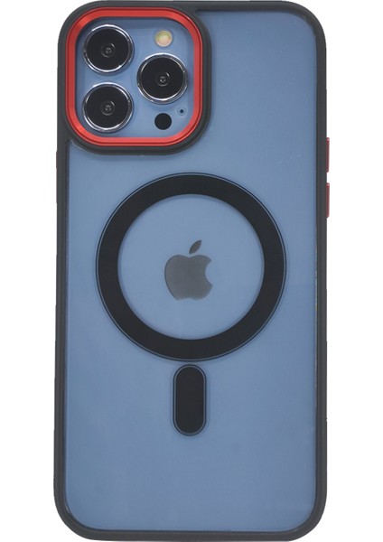 Apple iPhone 13 Pro Max Uyumlu Kamera Çerçeveli Magsafe Arka Koruma Kılıf