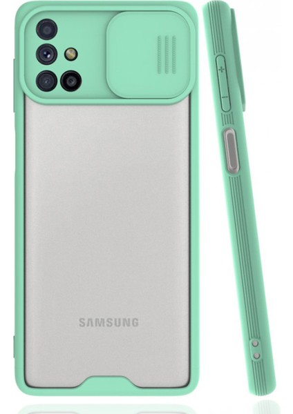 Samsung Galaxy M31S Uyumlu Platin Kamera Kızaklı Arka Koruma Kılıf