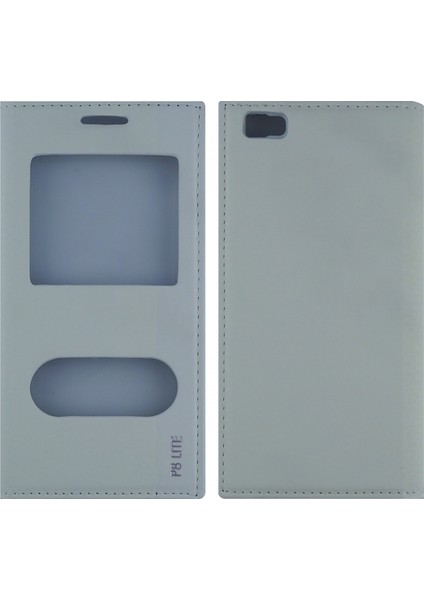 Huawei P8 Lite Uyumlu Pencereli Kapaklı Kılıf