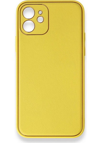 Apple iPhone 12 Uyumlu Coco Leather Seri Arka Koruma Kılıf
