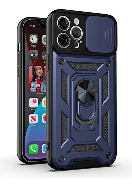 Apple iPhone 12 Pro Uyumlu Kızaklı Panzer Seri Arka Koruma Kılıf