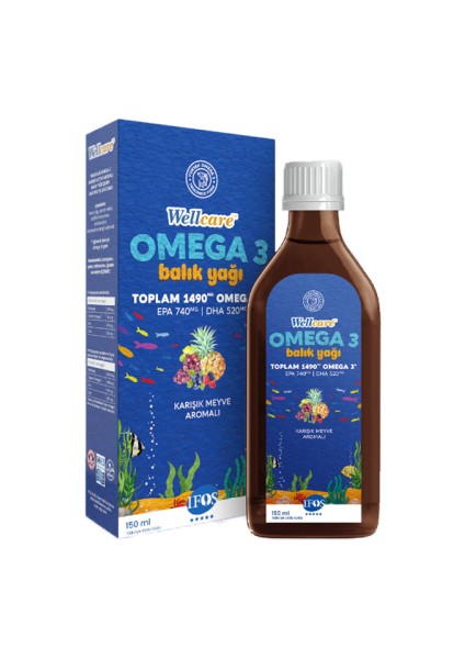 Omega 3 Fish Oil Karışık Meyve Aromalı Balık Yağı 150 ml ( 1 Adet )