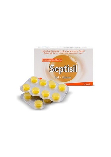 Pastil Septisil Ballı Limonlu 16'lı ( 1 Adet )