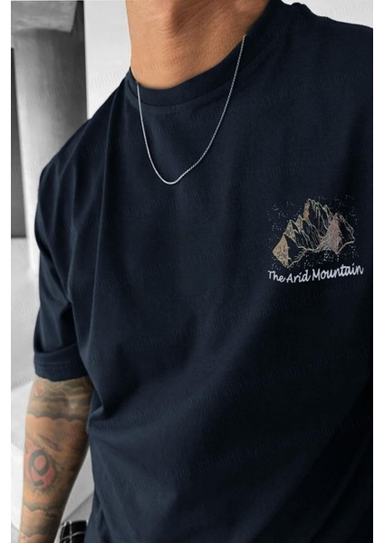 Erkek Arid Mountain Oversize Lacivert Salas T-Shirt fiyatları