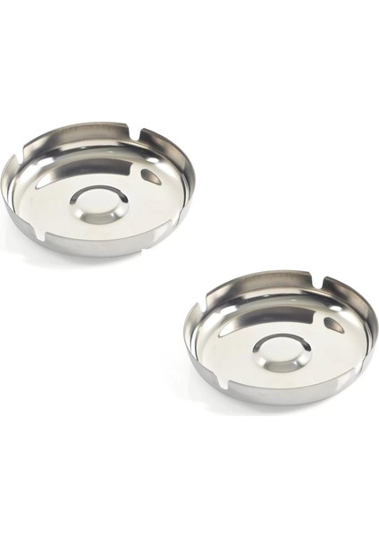 Açık Metal Paslanmaz Küllük - 2 Li Kül Tablası 11,5 cm