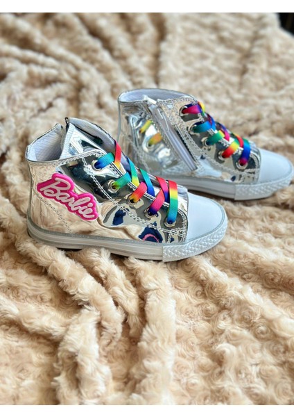 Gala Barbie Yazılı Renkli Bağcıklı Converse Ayk.