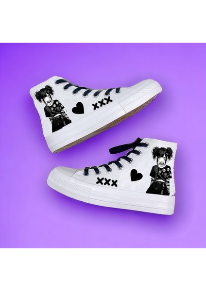 Cool Girls Baskılı Beyaz Keten Çocuk Spor Ayakkabı Sneaker fiyatları