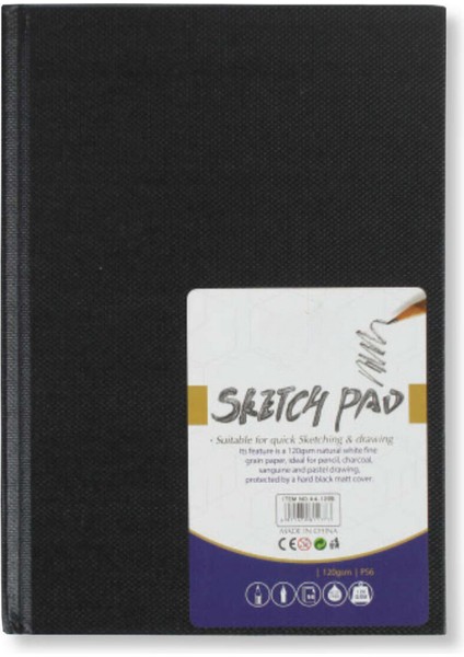 Hobi Market Art Sert Kapak Sketchbook Eskiz Çizim Defteri 120 gr A5 56 Sayfa