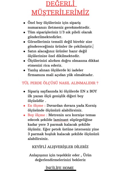 İnci Life Foldet Keten  Tül Perde 1/3 Sık Pileli Ekru Renk