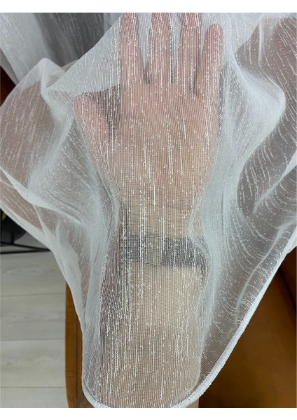 Melisa Karlı Zemin Tül Perde 1/3 Sık Pileli Ekru Renk fiyatları