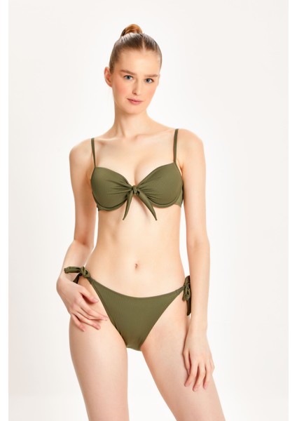 Kadın Yeşil Push Up'lı Fiyonklu Bikini Takımı 24S114ST fiyatları